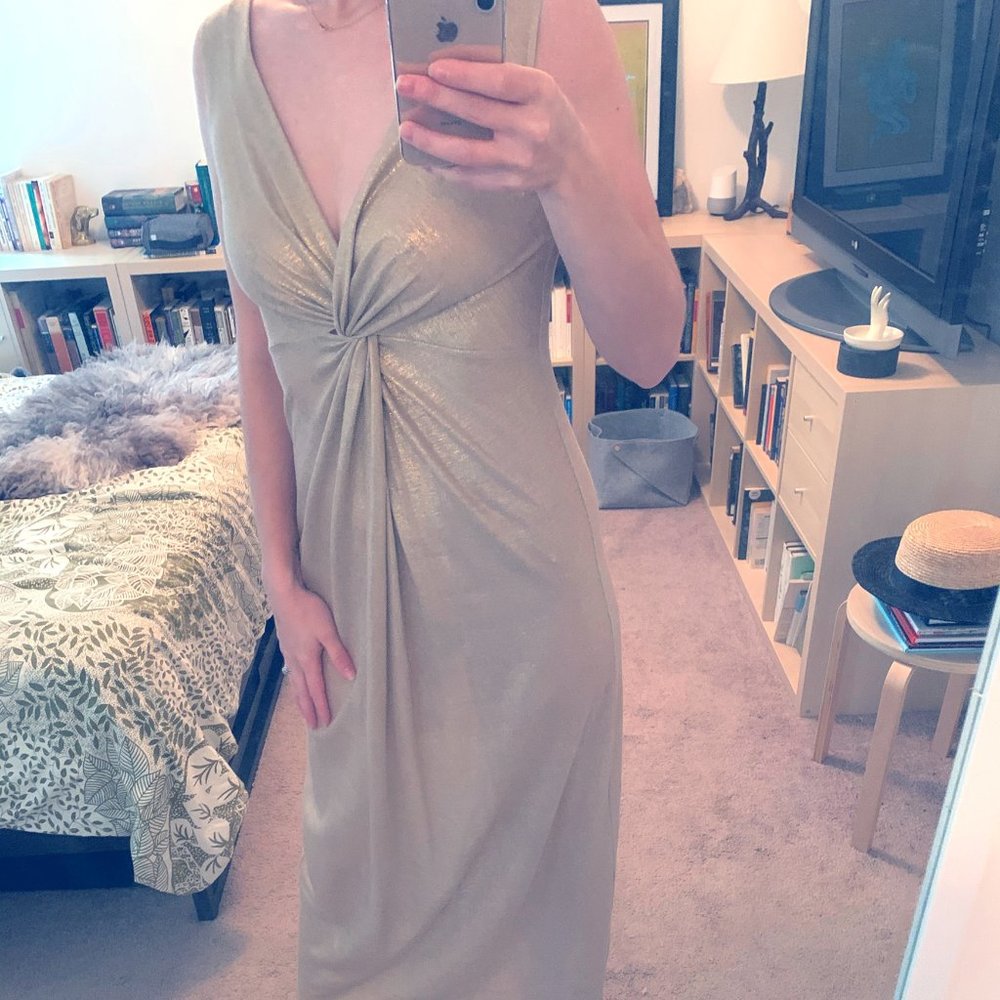 ADAM by Adam Lippes Gold Column Dress